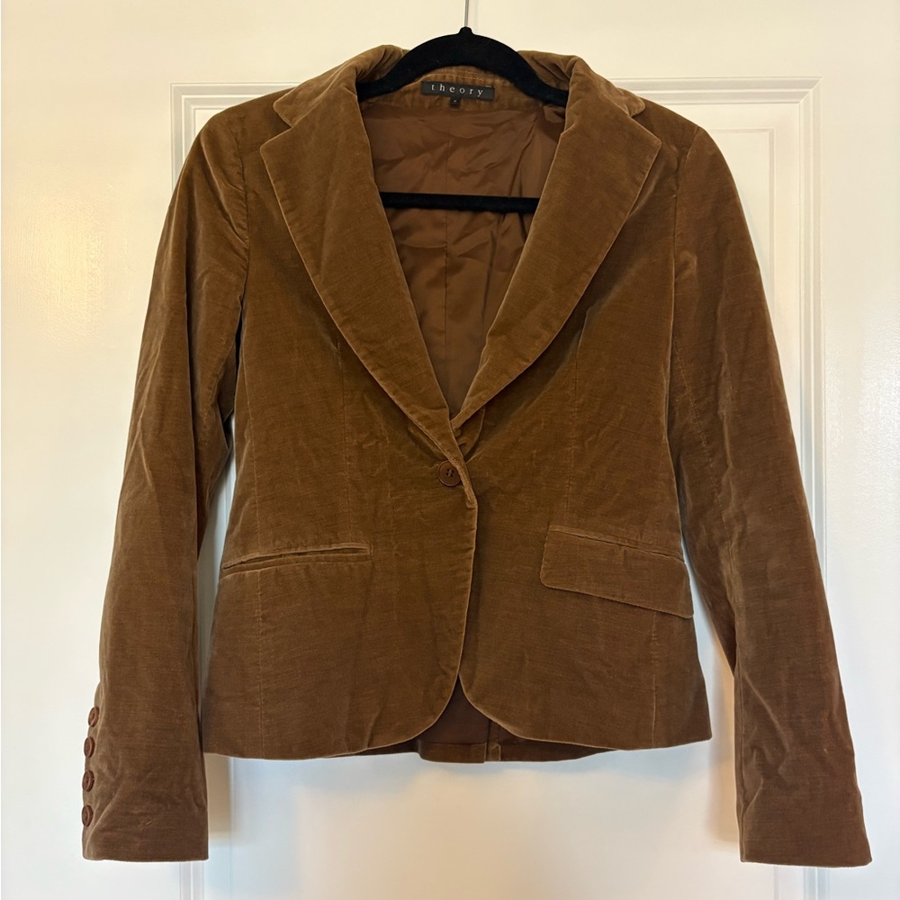 Theory Brown Women's Corduroy Blazer